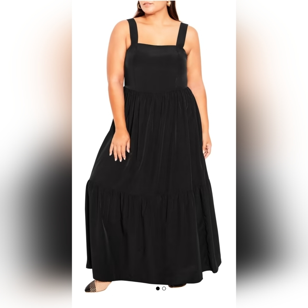 NWT Arna York Black Maxi Willow Dress Size 16